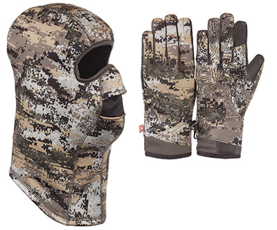 Huntworth disruption camouflage hunting glove and balaclava