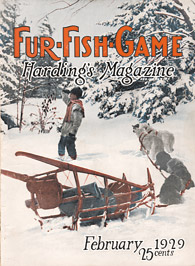 March 1929 trapper and dogsled